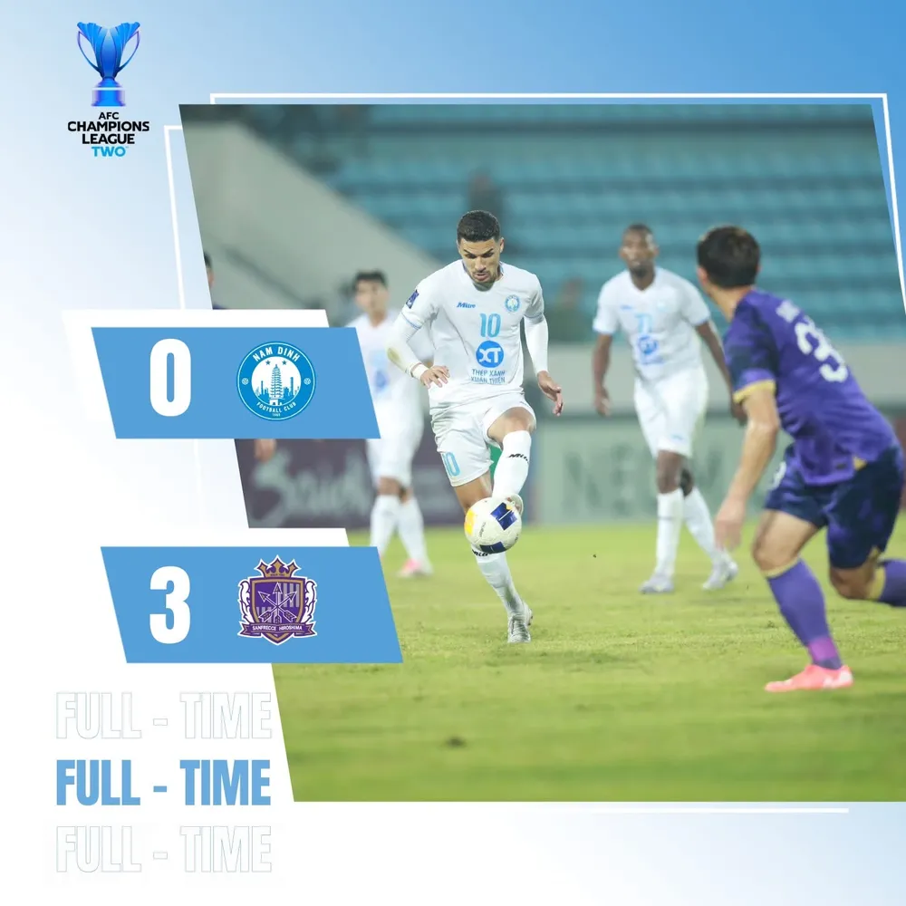 Thua 0-3 trên sân nhà, cơ hội đi tiếp của Nam Định như không cỏn