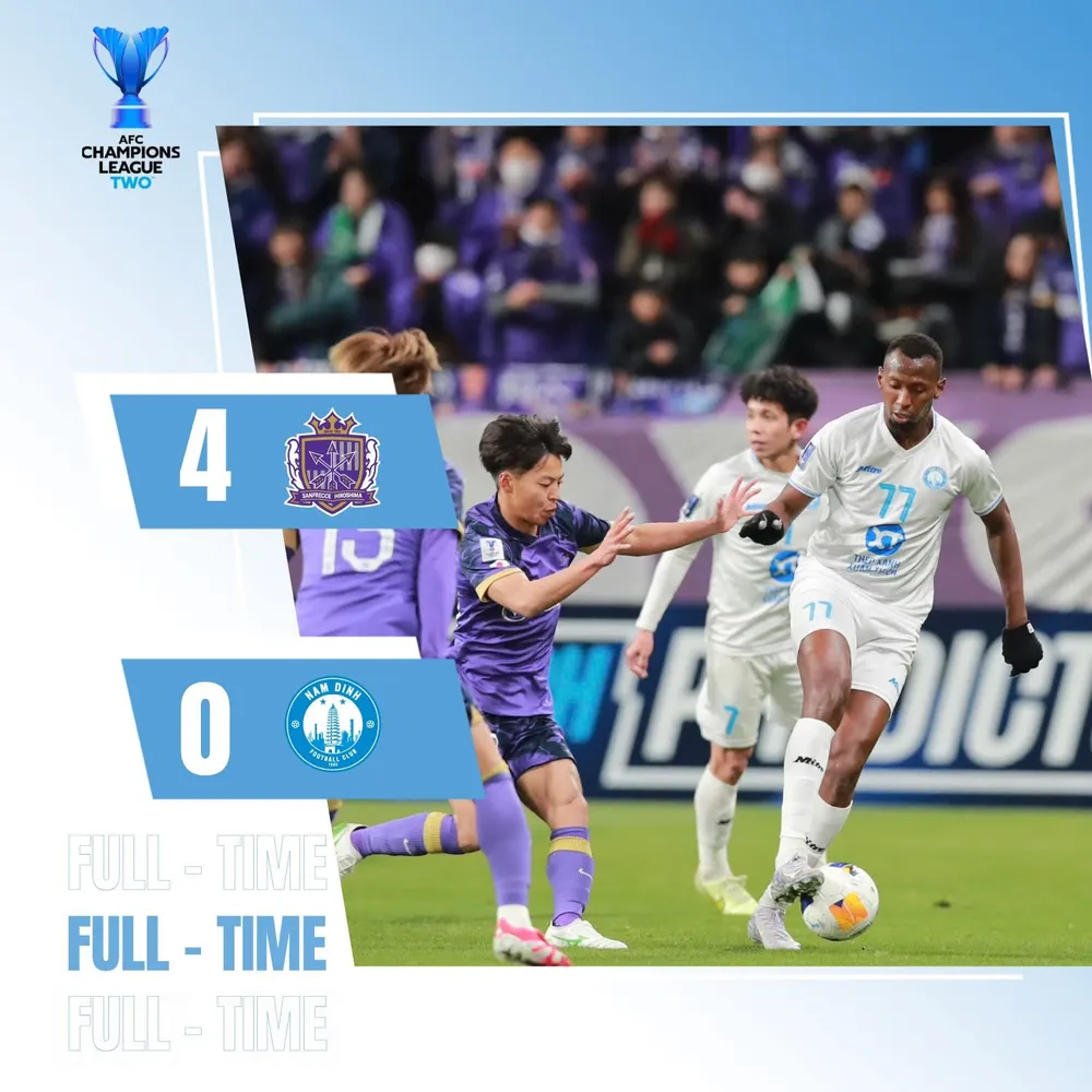 Nam Định sớm dừng bước ở đấu trường châu Á