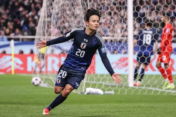 Kubo để lại dấu ấn với 1 bàn và 1 kiến tạo giúp ĐT Nhật Bản giành thắng lợi 2-0. Ảnh: Getty