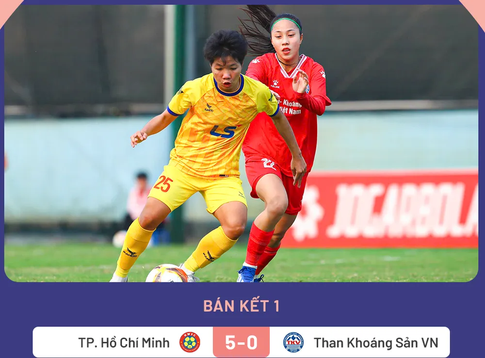 Các cô gái TPHCM giành chiến thắng cách biệt 5-0 trước Than KSVN.