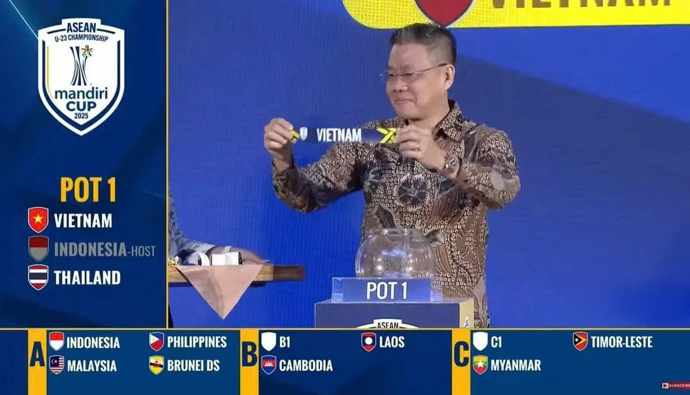 Đương kim vô địch Việt Nam cùng Thái Lan, chủ nhà Indonesia là hạt giống của 3 bảng đấu.