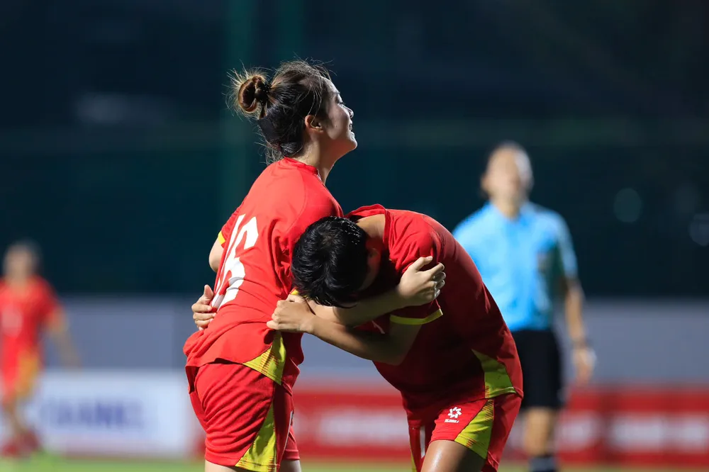 U20 nữ Việt Nam toàn thắng cả 3 trận vòng loại. Ảnh: MINH HOÀNG