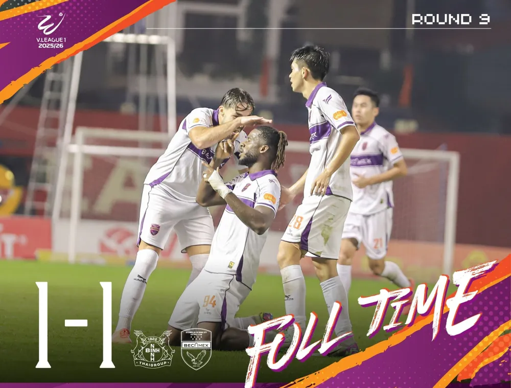 Becamex TPHCM tiếp tục chuỗi phong độ ấn tượng trên sân khách. Ảnh: BHCMC