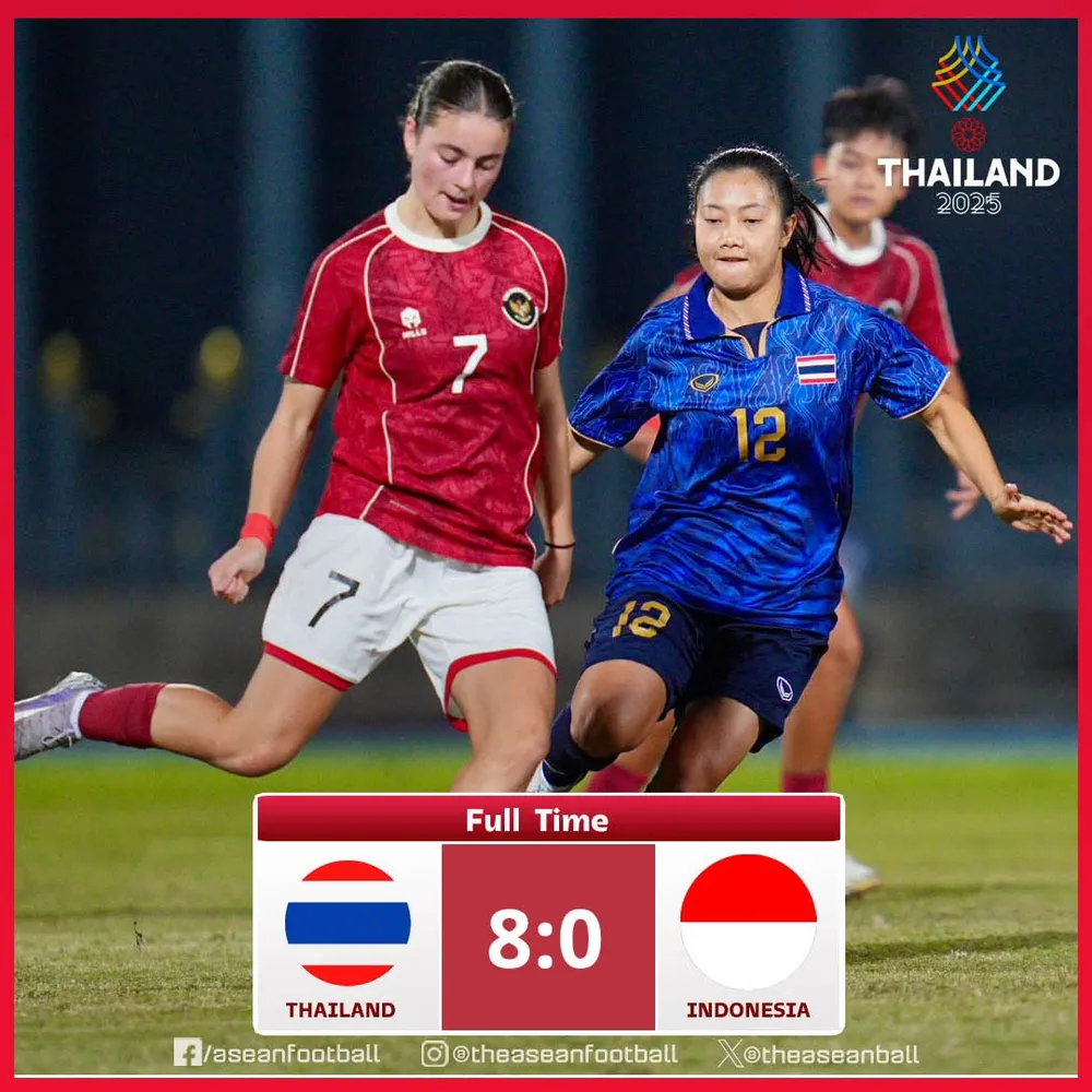 Đội tuyển nữ Thái Lan thắng áp đảo Indonesia ở trận ra quân