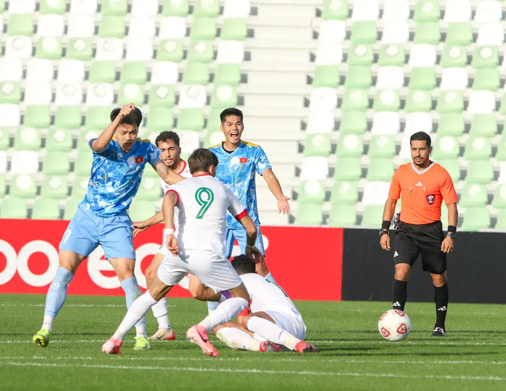 U23 Việt Nam trong trận giao hữu với U23 Syria trước thềm VCK U23 châu Á 2026.