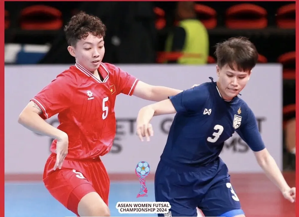 Đội tuyển futsal Việt Nam thắng Thái Lan 2-1 trong trận chung kết vào năm 2024. Ảnh: FAT