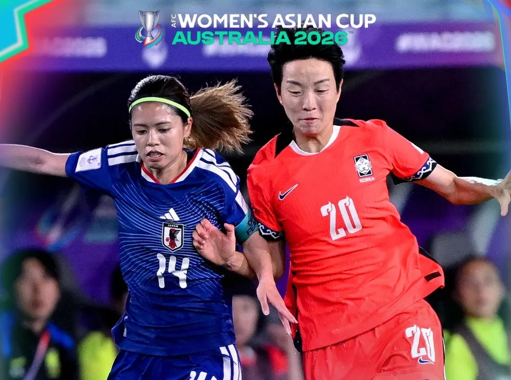 Nhật Bản quá mạnh so với các cầu thủ Hàn Quốc ở trận bán kết 2. Ảnh: AFC