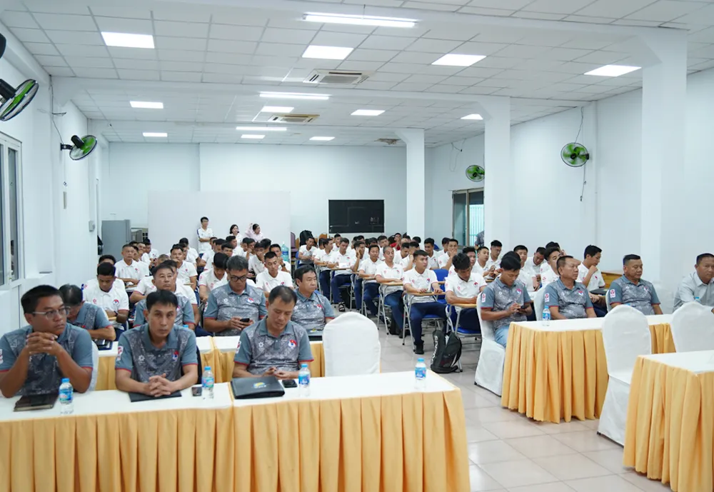 Toàn cảnh buổi khai mạc lớp tập huấn đợt 2 vào ngày 30-3.