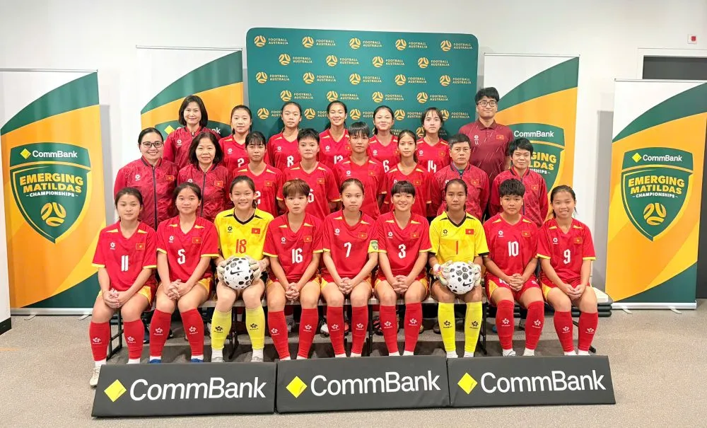 Thành phần đội tuyển U15 nữ Việt Nam tham dự Commbank Emerging Championships 2026.