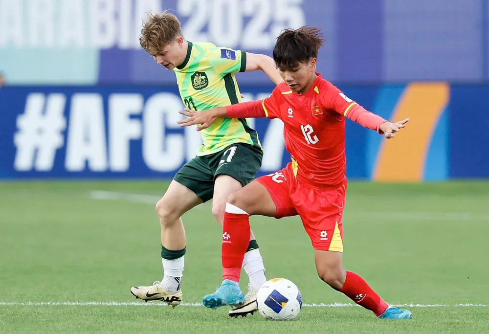 Vượt qua U17 Australia ở trận bán kết, các cầu thủ trẻ Việt Nam đến gần với danh hiệu vô địch U17 Đông Nam Á 2026. Ảnh: VFF