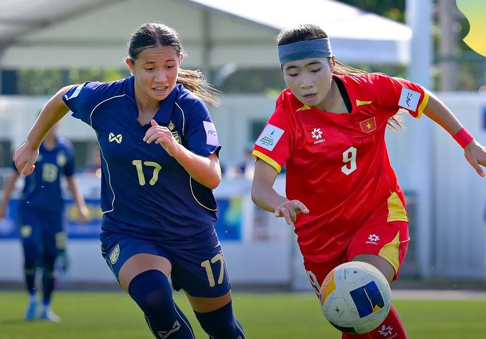 U17 nữ Thái Lan theo chân các cô gái Việt Nam vào tứ kết. Ảnh: VFF