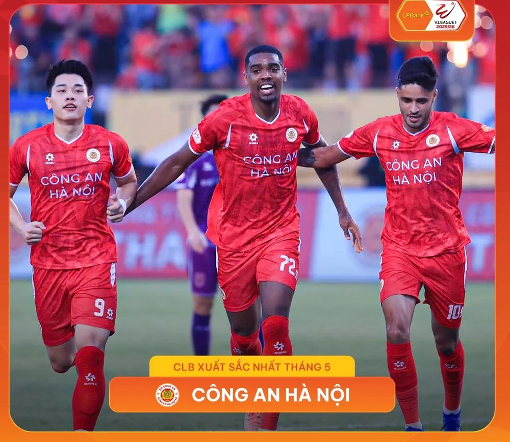 CLB CAHN giành cú "hatrick giải thưởng" trong tháng 5.