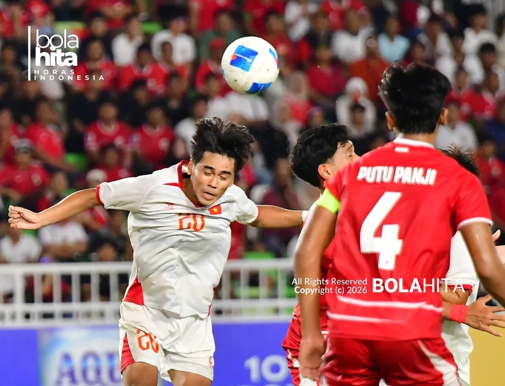 Trận thua đáng tiếc của U19 Việt Nam trước U19 Indonesia. Ảnh: BOLA