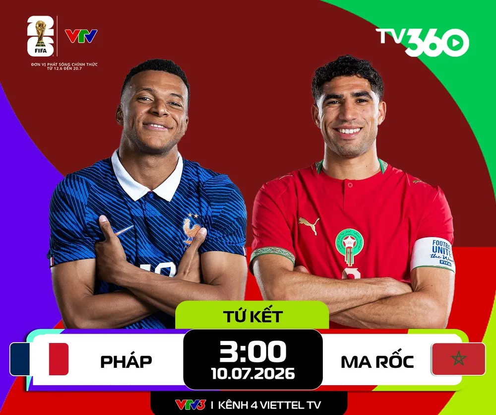 Lịch thi đấu vòng tứ kết World Cup 2026, ngày 10-7