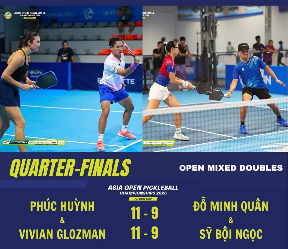 Lý Hoàng Nam và Phúc Huỳnh hẹn gặp ở 2 nội dung chung kết tại giải AOPC 2026 