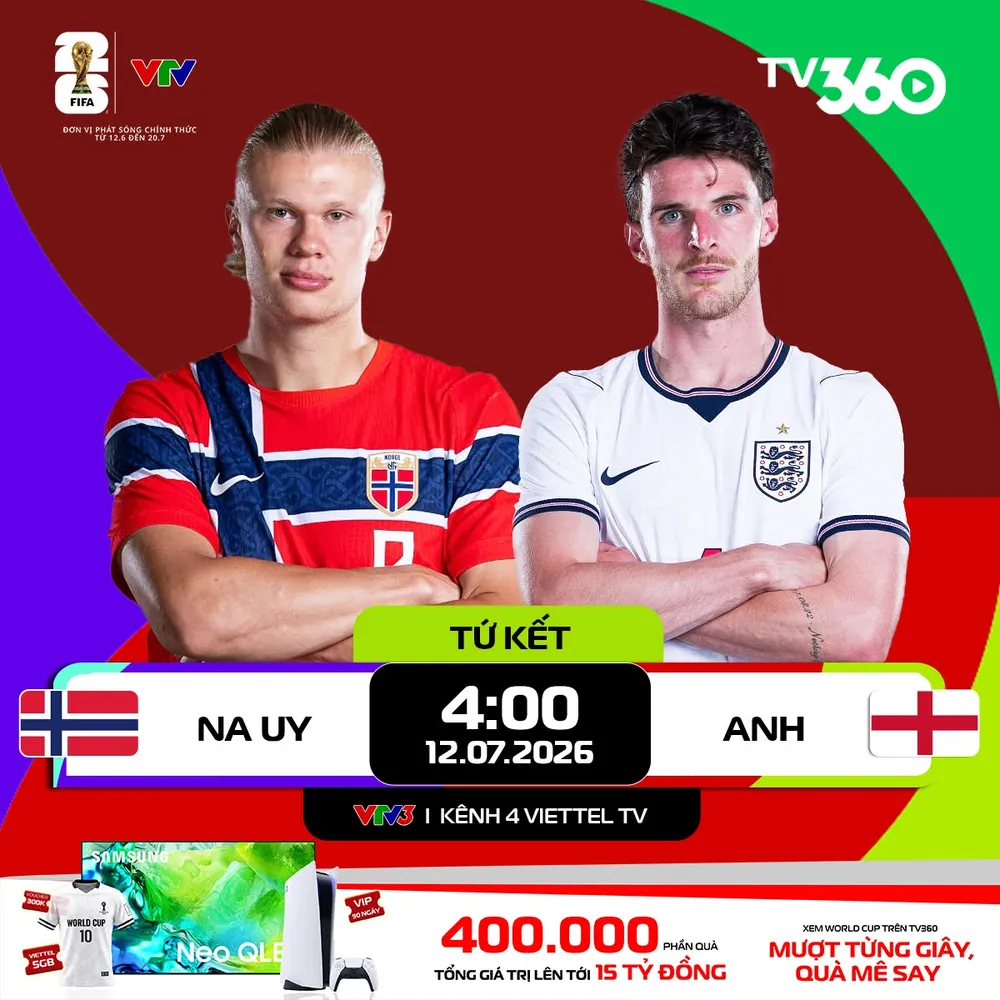 Lịch thi đấu vòng tứ kết World Cup 2026, ngày 12-7