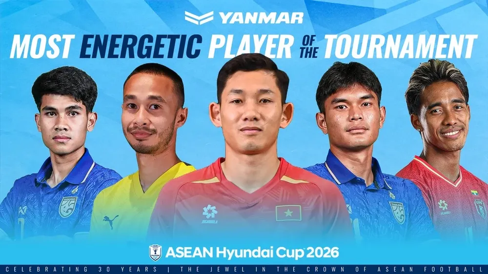 Năm đề cử cho danh hiệu Yanmar Most Energetic Player of the Tournament