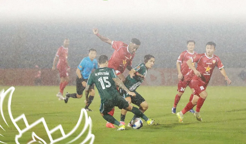 Hà Tĩnh giành trọn 3 điểm trong cuộc tiếp đón Đồng Nai ở vòng 2 V-League 2026-2027. Ảnh: HTFC