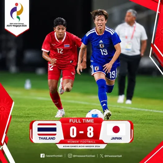 Thái Lan và cữ tập quá nặng cho hàng phòng ngự khi thua đậm Nhật Bản ở trận ra quân. Ảnh: Aseanfootball