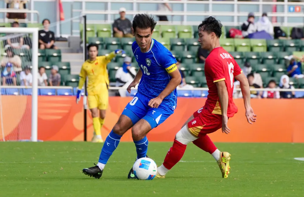 Thua U23 Uzbekistan nhưng U23 Việt Nam vẫn kịp ghi tên ở vòng tứ kết. Ảnh: Vietcontent 