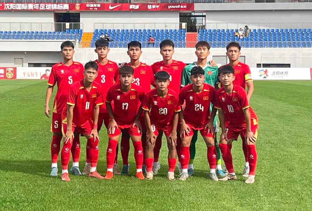 U16 Việt Nam thua trận đầu tiên tại giải U16 CFA Team China 2026. Ảnh: VFF