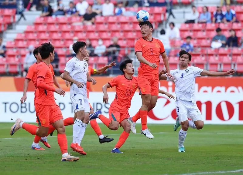 U23 Trung Quốc vượt qua U23 Uzbekistan sau loạt sút luân lưu 11m. Ảnh: TÂN HOA XÃ