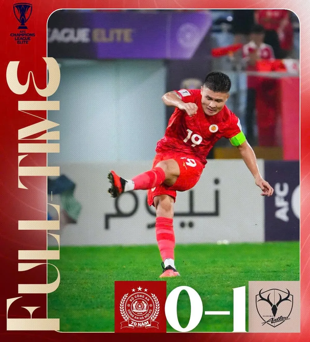 CAHN không thể tạo bất ngờ trước Kashima Antlers. Ảnh: CAHN FC