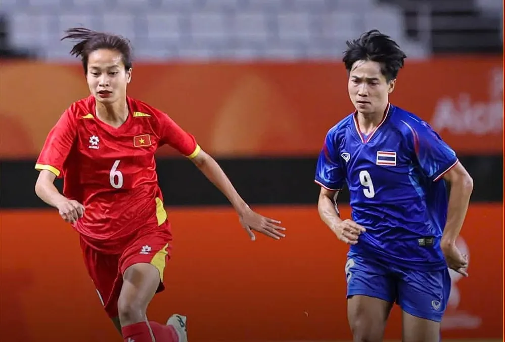 Đội tuyển nữ Việt Nam bất phân thắng bại cùng Thái Lan tại Asiad 20. Ảnh: VFF