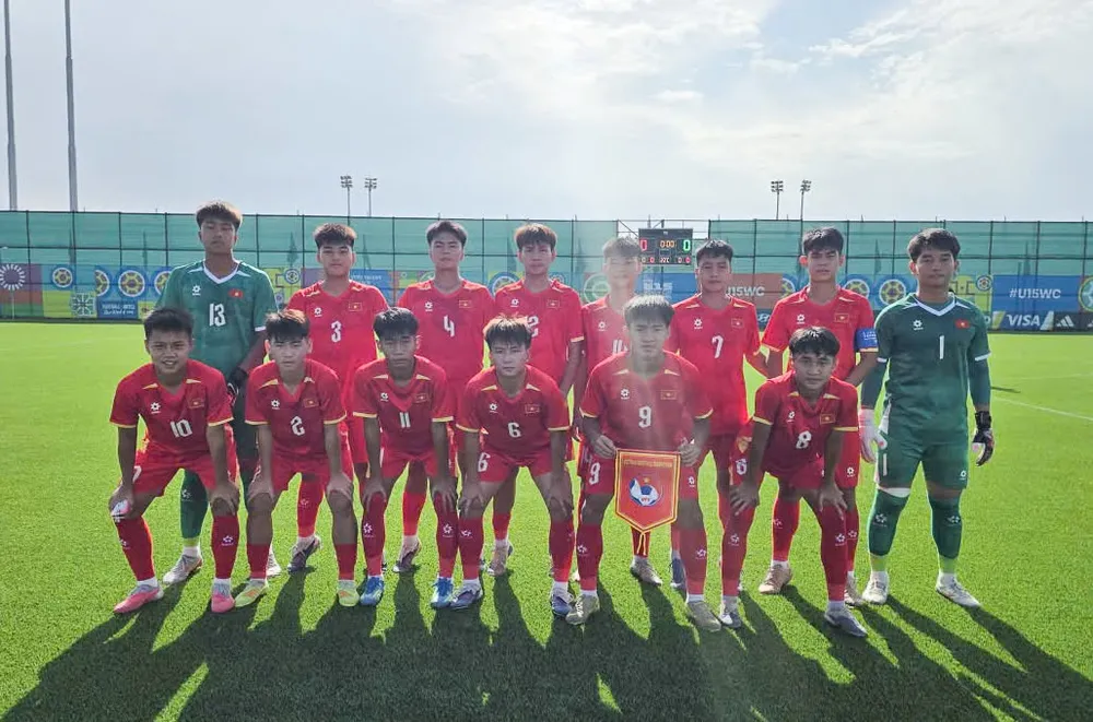 U15 Việt Nam hoàn tất 5 trận ở vòng bảng với 3 trận thắng. Ảnh: VFF