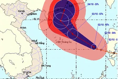 Sáng nay, Bão số 8 đã vào biển Đông