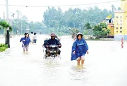 Miền Trung: Lũ xuống chậm
