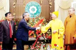 Ủy ban TƯ MTTQ Việt Nam chúc mừng Trung ương Giáo hội Phật giáo Việt Nam