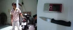 Quần chúng bắt “nóng” tên cướp có hung khí
