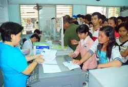 Sáng nay, mới có 2/3 thí sinh đến làm thủ tục