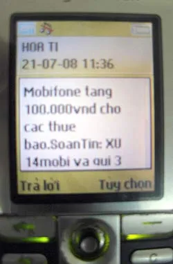 Mất tiền vì tin nhắn khuyến mãi