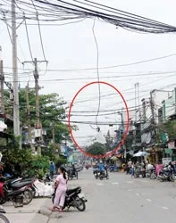 “Bẫy” dây điện