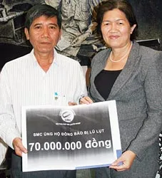 SMC ủng hộ 70 triệu đồng cứu trợ đồng bào vùng lũ