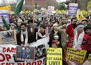 Biểu tình rầm rộ ủng hộ Palestine