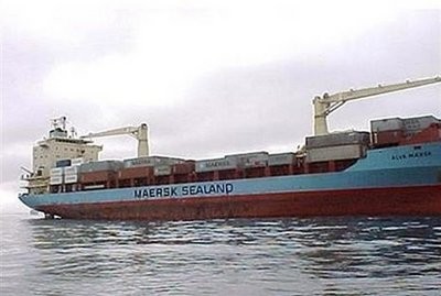 Undated handout picture of the Maersk Alabama container ship which was hijacked by Somali pirates.(AFP Photo)
