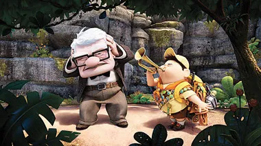 Ông lão Carl và chú bé Russell trong phim hoạt hình Up