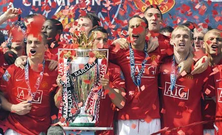 Niềm vui của các cầu thủ Man.United.