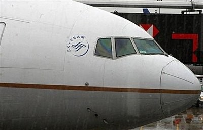 Continental Airlines Flight 61 is seen at Newark Liberty International Airport in Newark, New Jersey