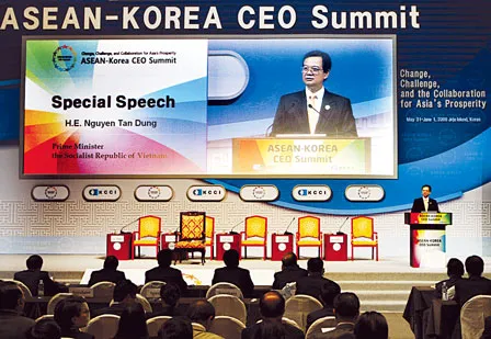 Thủ tướng Nguyễn Tấn Dũng dự Diễn đàn doanh nghiệp ASEAN - Hàn Quốc