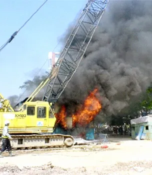 Sáng nay, Hà Nội cháy trước cửa hầm đường bộ Kim Liên - Đại Cồ Việt