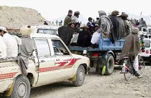 Người dân Swat chạy nạn.