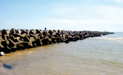 Bờ kè bảo vệ đường dẫn tàu từ biển vào cảng cá là nguyên nhân chính gây sạt lở bãi tắm Cửa Tùng?