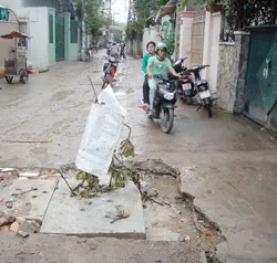 Xây công trình gây thiệt hại cho dân