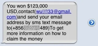 Cẩn trọng với tin nhắn trúng thưởng