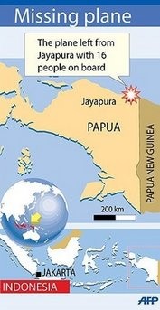 Map of Papua province in Indonesia. Wreckage from the plane was found in dense jungle of Papua .