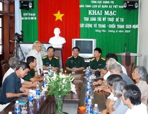 Khai mạc trại sáng tác mỹ thuật về lực lượng vũ trang